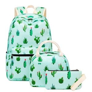 Cactus pattern Book bag set
